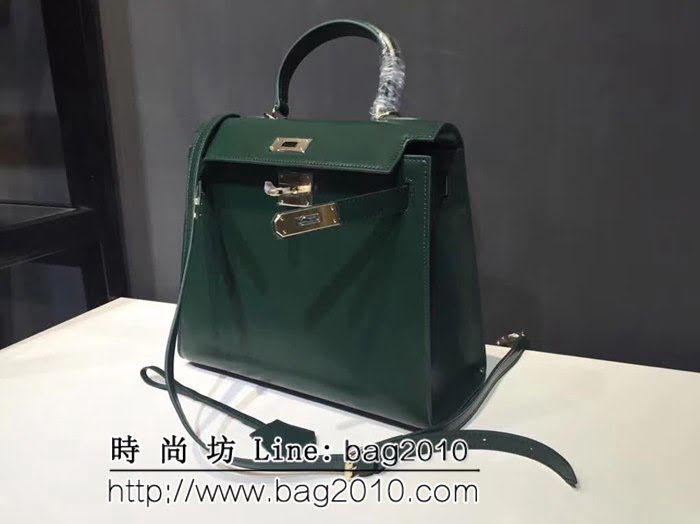 愛馬仕Hermes BOX鏡面牛皮凱莉包 時尚手提包 0AM1005